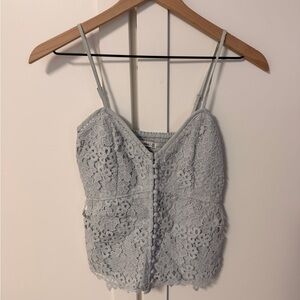 Abercrombie and Fitch lace tank top with button front, xs